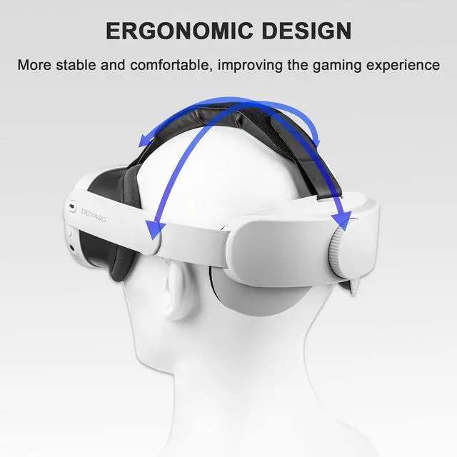 Alt view image 5 of 6 - BONAEVER Head Strap for Meta Quest 3S / Quest 3 Adjustable Comfortable Head Strap for Oculus Quest 3S, Enhanced Support and Lightweight Design VR Accessories for Quest 3/3S Replacement for Elite Strap