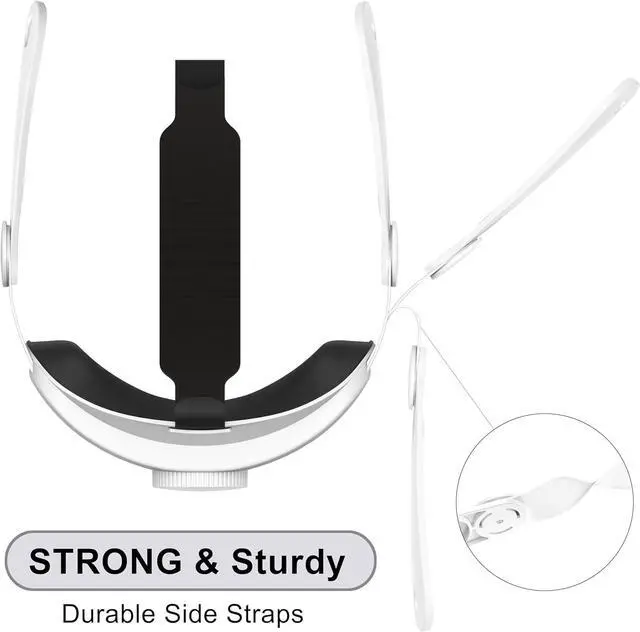 Alt view image 6 of 7 - BONAEVER Adjustable Head Strap for Meta Quest 3 / Quest 3S, Elite Strap for Meta Quest 3/3S Accessories Enhanced Comfort Support and Gaming Immersion in VR