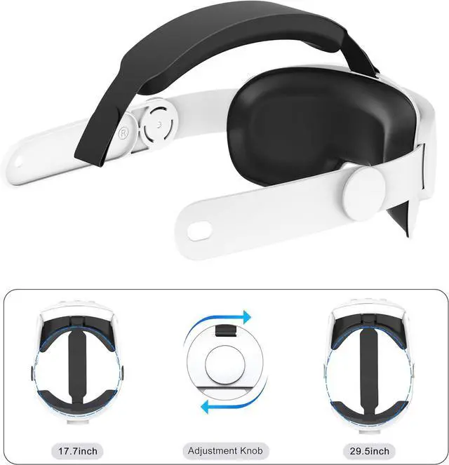 Alt view image 3 of 7 - BONAEVER Adjustable Head Strap for Meta Quest 3 / Quest 3S, Elite Strap for Meta Quest 3/3S Accessories Enhanced Comfort Support and Gaming Immersion in VR