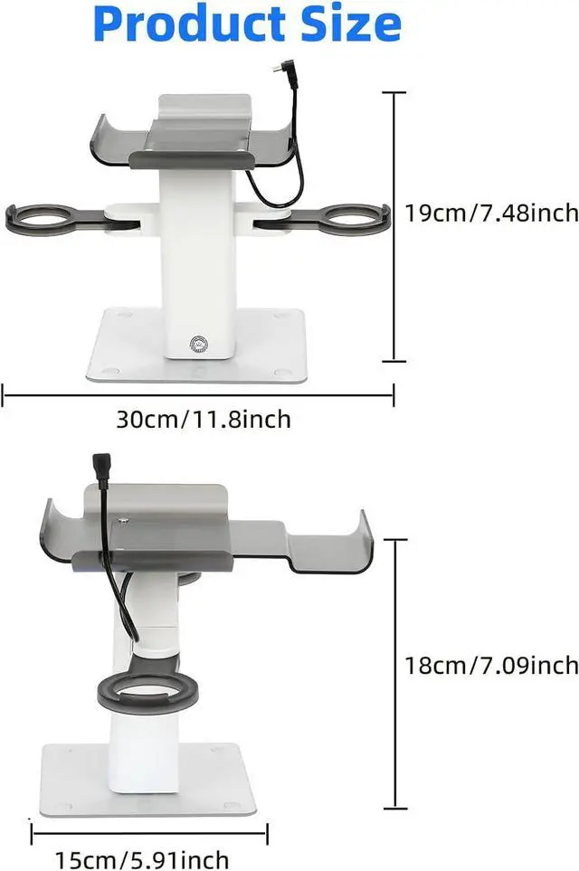 Alt view image 6 of 7 - BONAEVER Charging Dock for MetaQuest 3S, Vertical Charging Stand, Compatible for Quest 3S/Quest 3/Quest 2 VR Controller Holder