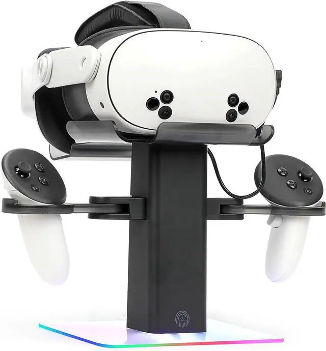 Main image of BONAEVER Charging Dock for MetaQuest 3S, Vertical Charging Stand, Compatible for Quest 3S/Quest 3/Quest 2 VR Controller Holder Black