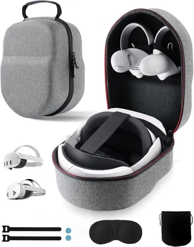 Main image of BONAEVER Case for Meta Quest 3/3S/2 & Vision Pro/Pico 4, Elite Strap & Battery Head Strap, with Lens Protector, Portable Hard Carrying Case