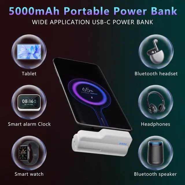 Alt view image 5 of 7 - BONAEVER Battery Pack for Meta Quest 3S/3 and Oculus 2, Fast 18W 5000mAh Head Strap Battery Charger for Quest 3S/3/2 Accessories -Lightweight & Portable Rechargeble Extended Battery Extra VR Playtime
