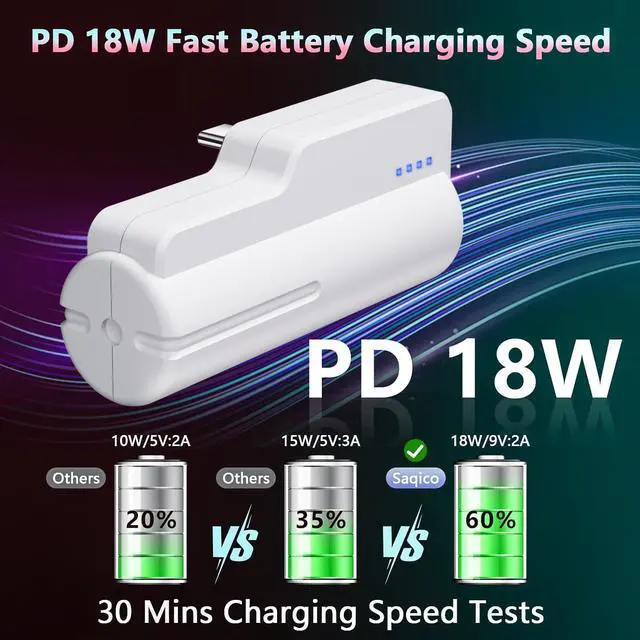 Alt view image 6 of 7 - BONAEVER Battery Pack for Meta Quest 3S/3 and Oculus 2, Fast 18W 5000mAh Head Strap Battery Charger for Quest 3S/3/2 Accessories -Lightweight & Portable Rechargeble Extended Battery Extra VR Playtime