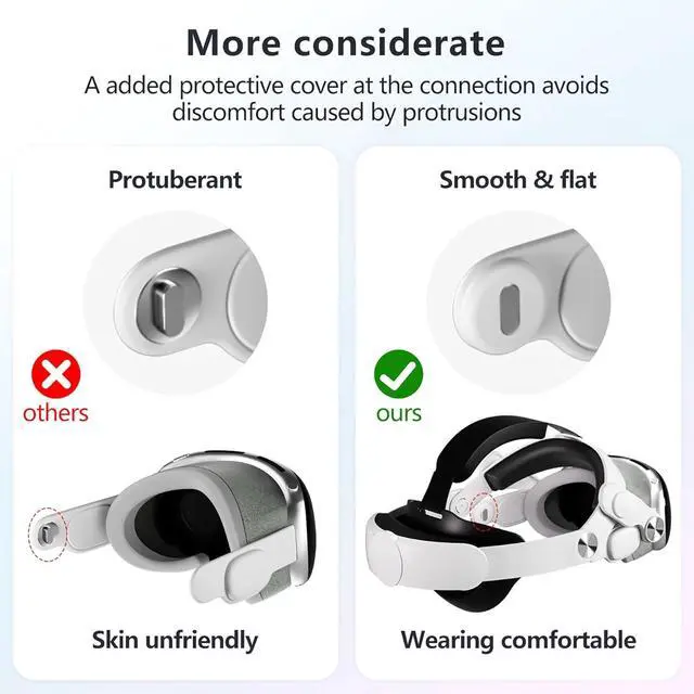 Alt view image 5 of 7 - BONAEVER Head Strap for Apple Vision Pro,Pressure-Reducing Comfort Head Strap Compatible with Apple Vision Pro, Head Strap with Breathable Sponge Pad,Adjustable for Various Head Sizes and Face Shapes