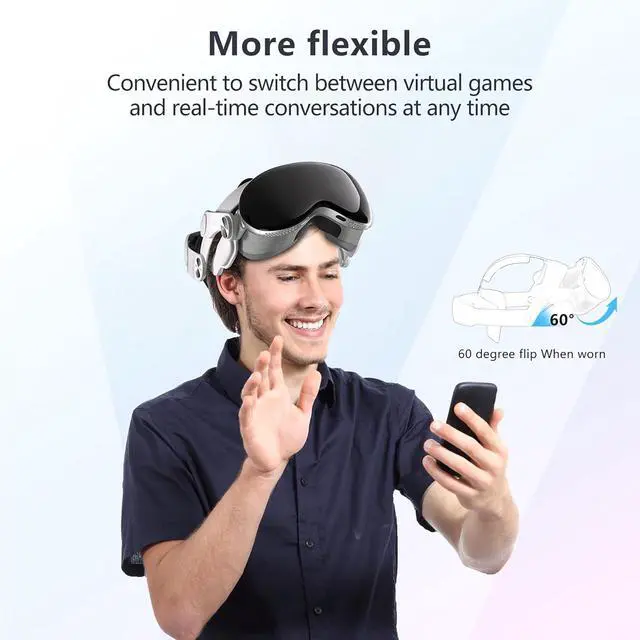 Alt view image 7 of 7 - BONAEVER Head Strap for Apple Vision Pro,Pressure-Reducing Comfort Head Strap Compatible with Apple Vision Pro, Head Strap with Breathable Sponge Pad,Adjustable for Various Head Sizes and Face Shapes