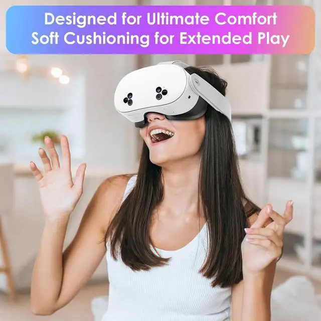 Alt view image 7 of 7 - BONAEVER Facial Interface for Meta Quest 3S - Upgraded Wider PU & Ice Silk Face Cover Pads, Anti-Fog, Anti-Light Leakage VR Headset Accessories for Oculus with Lens Protector Cushion