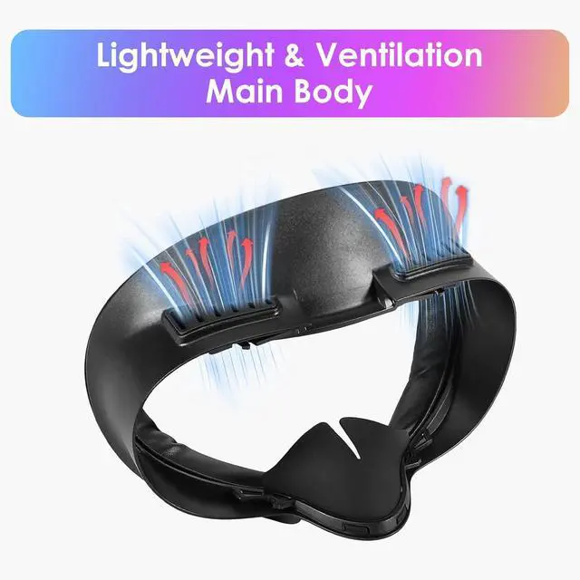 Alt view image 5 of 7 - BONAEVER Facial Interface for Meta Quest 3S - Upgraded Wider PU & Ice Silk Face Cover Pads, Anti-Fog, Anti-Light Leakage VR Headset Accessories for Oculus with Lens Protector Cushion