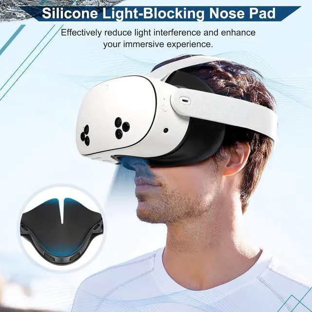 Alt view image 3 of 7 - BONAEVER Facial Interface for Meta Quest 3S - Upgraded Wider PU & Ice Silk Face Cover Pads, Anti-Fog, Anti-Light Leakage VR Headset Accessories for Oculus with Lens Protector Cushion
