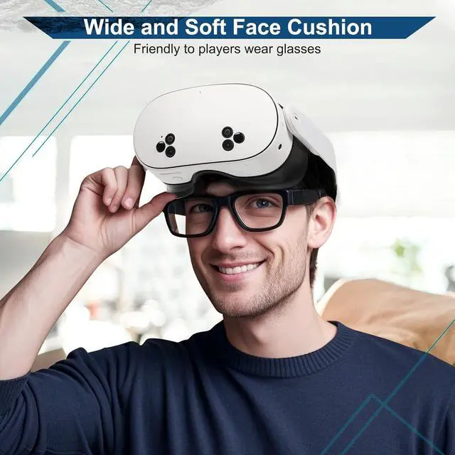 Alt view image 5 of 7 - BONAEVER Facial Interface for Meta Quest 3S - Upgraded Wider PU & Ice Silk Face Cover Pads, Anti-Fog, Anti-Light Leakage VR Headset Accessories for Oculus with Lens Protector Cushion