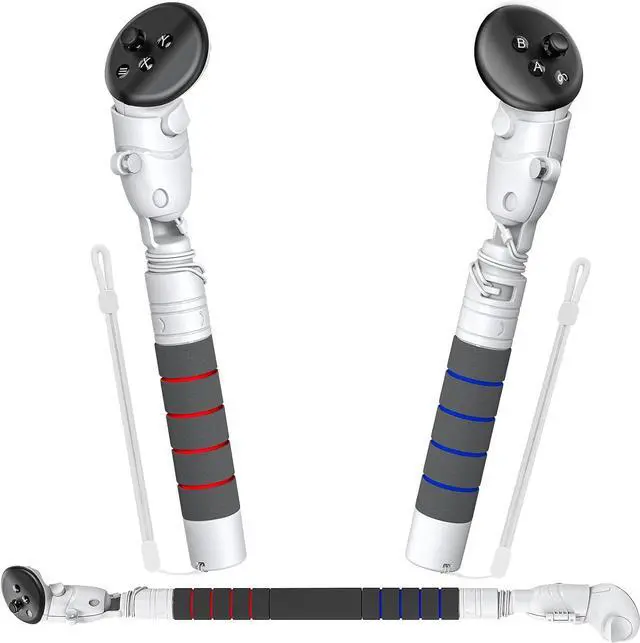 Main image of BONAEVER 4-in-1 Gorilla Tag Long Arms for Meta Quest 3S/3/Oculus Quest 2/ Quest Pro/Rift S Controller, Long Arm Extenders Handle Attachments, VR Accessories for Beat Saber/Gorilla Tag/Golf Club Game
