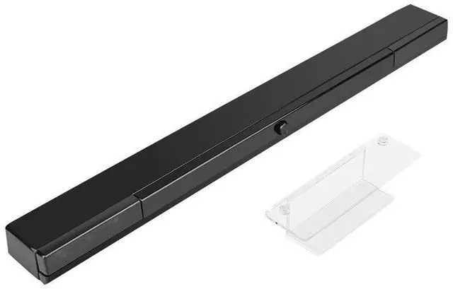Main image of BONAEVER Wii Wireless Sensor Bar, for Wii Sensor Bar Replacement Compatible with Nintendo Wii/Wii U Console with Stable Stand, Black