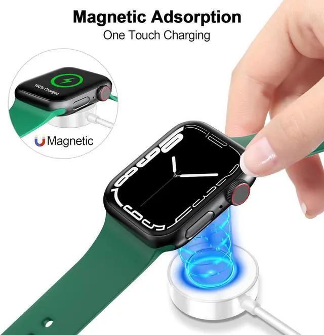 Alt view image 5 of 7 - BONAEVER 2 Packs for Apple Watch Charger Magnetic Fast Charging Cable [Portable] Magnetic Wireless Charging Compatible with iWatch Series Ultra/10/9/8/7/6/SE/5/4/3/2 - [3.3FT]