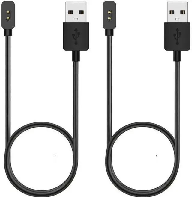 Main image of BONAEVER 2 Packs USB Cable Charger Compatible with Xiaomi Mi Smart Band 9 / Band 8 / Band 8 Pro/Redmi Watch 3 Active Cable - Charging Chord for Smart Watch - Black