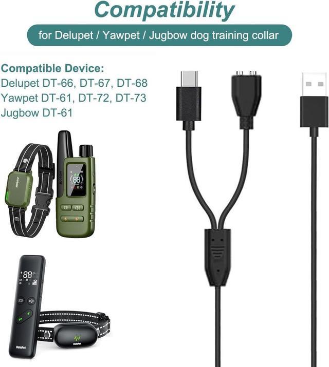 Alt view image 4 of 6 - BONAEVER Charger for Jugbow/Delupet/Yawpet Dog Training Collar, Magnetic Charging Cable for DT-61/66/67/68/72/73 Shock Collar and Remote (3.3ft/1m)