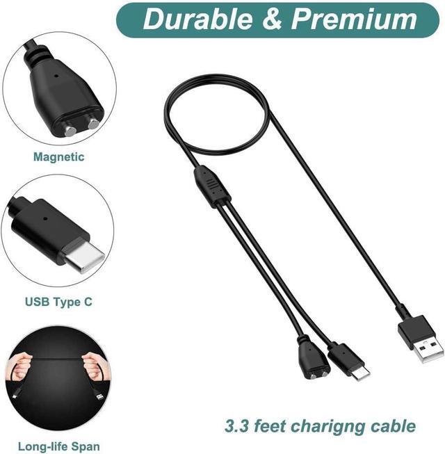 Alt view image 3 of 6 - BONAEVER Charger for Jugbow/Delupet/Yawpet Dog Training Collar, Magnetic Charging Cable for DT-61/66/67/68/72/73 Shock Collar and Remote (3.3ft/1m)