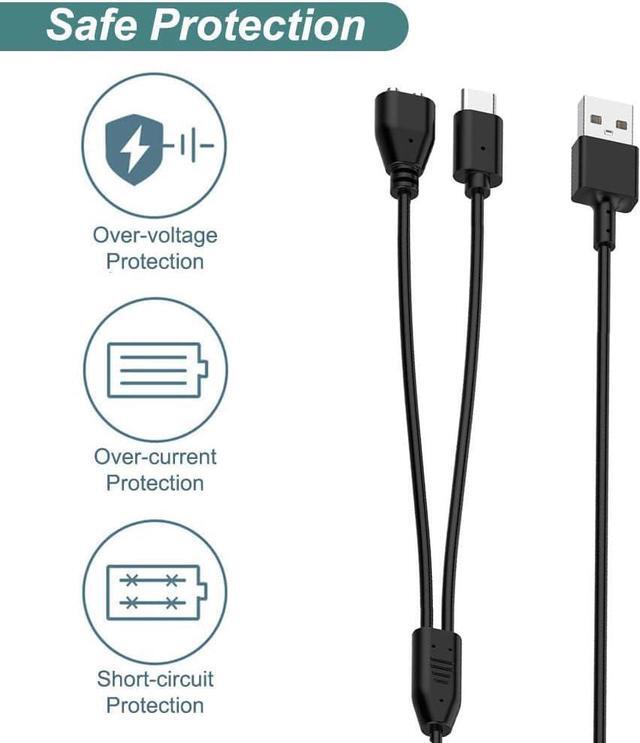 Alt view image 2 of 6 - BONAEVER Charger for Jugbow/Delupet/Yawpet Dog Training Collar, Magnetic Charging Cable for DT-61/66/67/68/72/73 Shock Collar and Remote (3.3ft/1m)