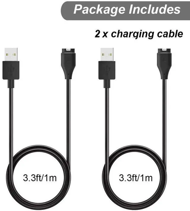 Alt view image 6 of 6 - BONAEVER Charger for Garmin Forerunner 45 55 245 255 265 745 945 955 965, Approach S10 S12 S40 S42 S60 S70, Vivoactive 3 4 4S, Instinct Venu 2 2S Plus Fenix 8 7 7S 7X 6 5 Charging Cable [2Pack, 3.3ft]