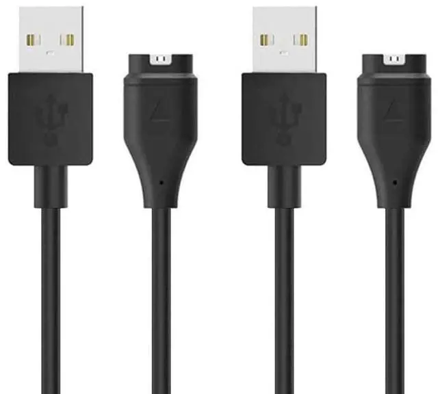 Main image of BONAEVER Charger for Garmin Forerunner 45 55 245 255 265 745 945 955 965, Approach S10 S12 S40 S42 S60 S70, Vivoactive 3 4 4S, Instinct Venu 2 2S Plus Fenix 8 7 7S 7X 6 5 Charging Cable [2Pack, 3.3ft]