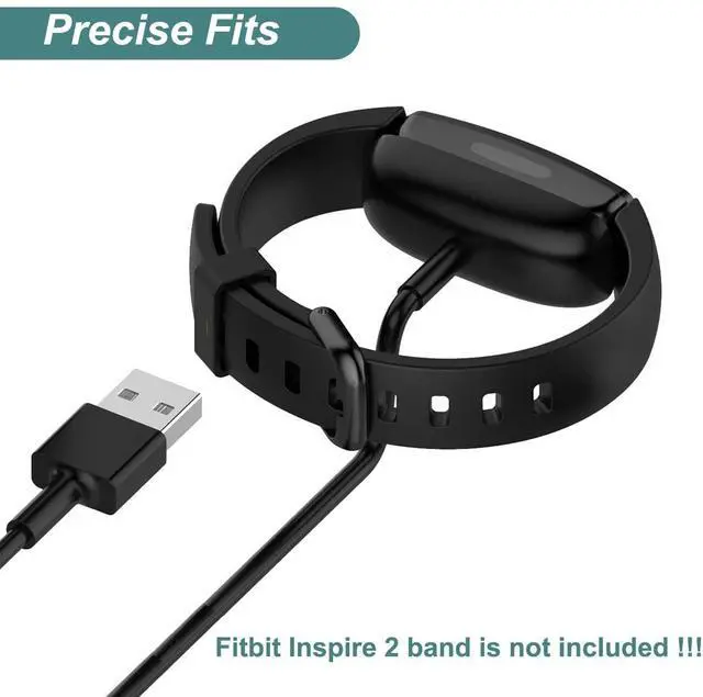 Alt view image 5 of 7 - BONAEVER Charger for Fitbit Inspire 2 / Fitbit Ace 3 Fitness Tracker, Replacement Charging Cable Cord Accessory for Fitbit Inspire 2 [2-Pack, 3.3ft/1m]