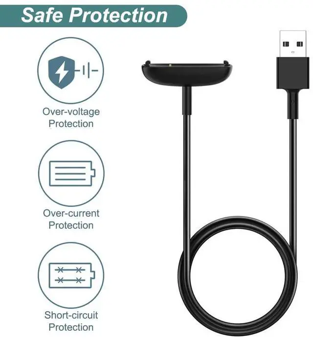 Alt view image 5 of 7 - BONAEVER Charger for Fitbit Inspire 3, Replacement USB Charging Cable Cord Accessories for Fitbit Inspire 3 Fitness Tracker [2Pack, 3.3ft/1m]