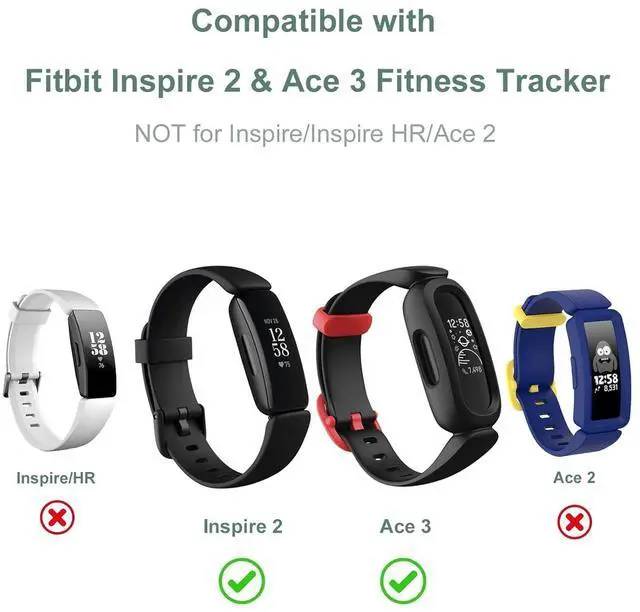Alt view image 2 of 7 - BONAEVER Charger for Fitbit Inspire 2 / Fitbit Ace 3 Fitness Tracker, Replacement Charging Cable Cord Accessory for Fitbit Inspire 2 [2-Pack, 3.3ft/1m]