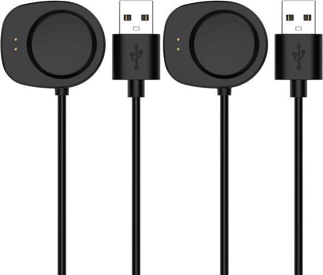 Main image of BONAEVER Replacement Charger for Amazfit Balance/T-Rex 3 Charger 3.3ft USB Cable Cord Portable Charging Stand Station Dock for Amazfit Balance/T-Rex 3 Watch Charger (Black,2PACKS)