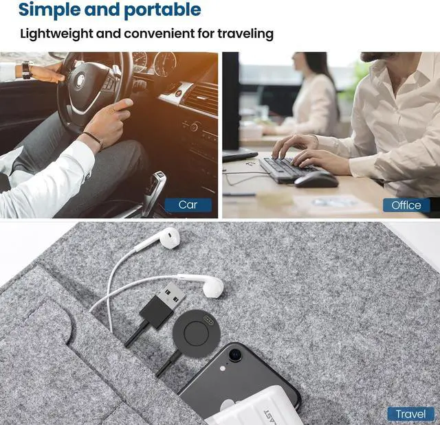 Alt view image 6 of 6 - BONAEVER 2-Pack Charger Compatible with Garmin Approach S62 S42 S40 S12 S10 S50 S60 S70, Fenix 8 7 6 5, Vivoacive 5 4 3, Venu 3 2 Charger Dock, Replacement Portable Charging Dock Station + USB Cable