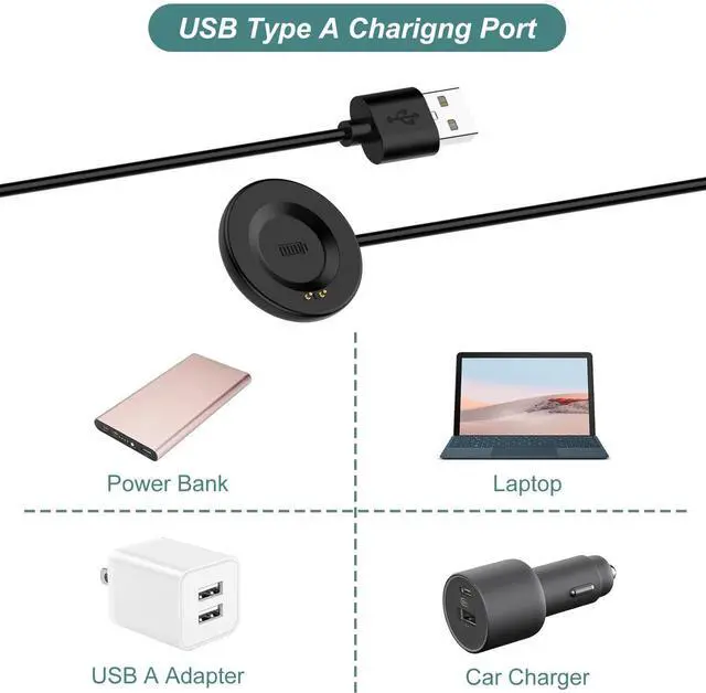 Alt view image 4 of 7 - BONAEVER Charger for iTouch Air 3/4/SE, Sport 3, Explorer 3, Replacement USB Chariging Cable Cord for iTouch Air 3 4 SE & Sport 3 & Explorer 3 Wearables Smartwatch
