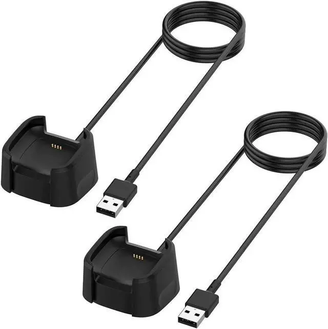 Main image of BONAEVER Charger for Fitbit Versa 2, Replacement Charging Cable Dock with 3.3ft USB Cord for Fitbit Versa 2 Smart Watch [2 Pack]