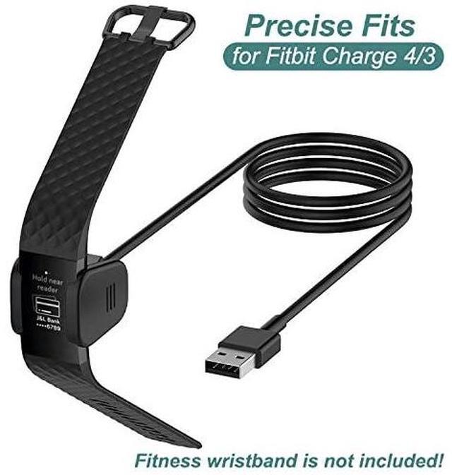 Alt view image 2 of 6 - BONAEVER Charger for Fitbit Charge 4 & 3, Replacement Charging Cable Clip Cord for Fitbit Activity Tracker (3.3ft/1m)