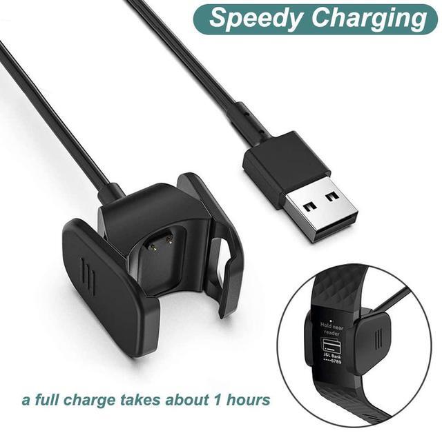 Alt view image 4 of 6 - BONAEVER Charger for Fitbit Charge 4 & 3, Replacement Charging Cable Clip Cord for Fitbit Activity Tracker (3.3ft/1m)