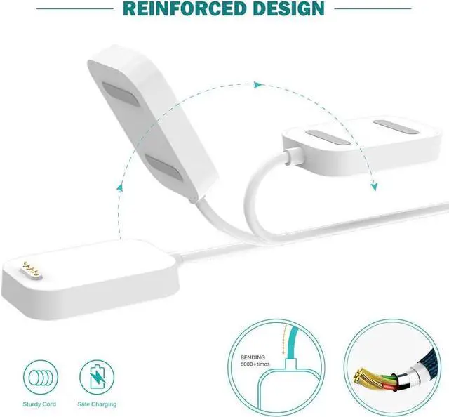 Alt view image 3 of 7 - BONAEVER Compatible with Verizon Gizmo Watch 3 2 1 Charger, Replacement Charging Cable Magnetic Dock Cradle Accessories for Gizmo Watch Kids Smartwatch - 2 Packs