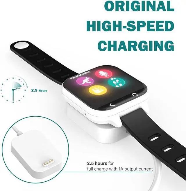 Alt view image 6 of 7 - BONAEVER Compatible with Verizon Gizmo Watch 3 2 1 Charger, Replacement Charging Cable Magnetic Dock Cradle Accessories for Gizmo Watch Kids Smartwatch - 2 Packs