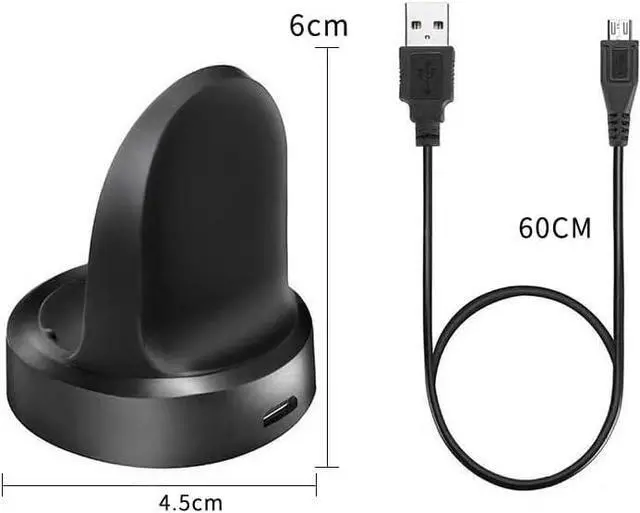 Alt view image 4 of 7 - BONAEVER for Samsung Gear S2 S3 S4 Watch Charger, Fast Speed Stable Samsung Frontier Watch Charger Cradle Dock Station for Samsung Gear S4 S3 S2 Frontier Classic Smartwatch