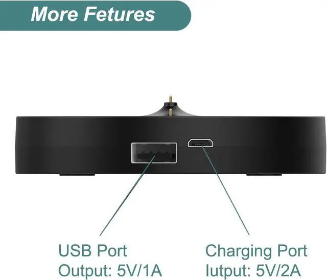 Alt view image 3 of 7 - BONAEVER Charger for Ultimate Ears Boom 3/Megaboom 3/Blast/Megablast, Replament Charging Dock Station with USB Port for Ultimate Ears Speaker