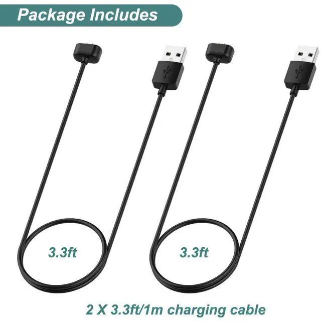 Alt view image 7 of 7 - BONAEVER Charger for Amazfit Band 7, Replacement USB Magnetic Charging Cable Cord Accessories for Amazfit Band 7 Fitness Tracker [2Pack - 3.3ft/1m]