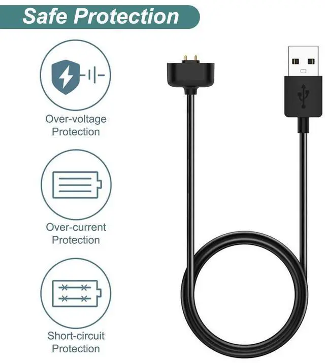 Alt view image 4 of 7 - BONAEVER Charger for Amazfit Band 7, Replacement USB Magnetic Charging Cable Cord Accessories for Amazfit Band 7 Fitness Tracker [2Pack - 3.3ft/1m]