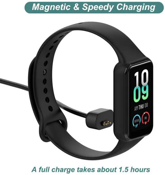 Alt view image 6 of 7 - BONAEVER Charger for Amazfit Band 7, Replacement USB Magnetic Charging Cable Cord Accessories for Amazfit Band 7 Fitness Tracker [2Pack - 3.3ft/1m]