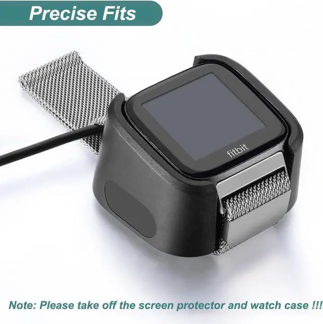 Alt view image 6 of 7 - BONAEVER Charger for Fitbit Versa, Replacement Charging Dock Cable with 3.3ft USB Cord for Fitbit Versa Smart Watch
