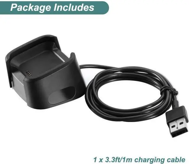 Alt view image 5 of 7 - BONAEVER Charger for Fitbit Versa, Replacement Charging Dock Cable with 3.3ft USB Cord for Fitbit Versa Smart Watch