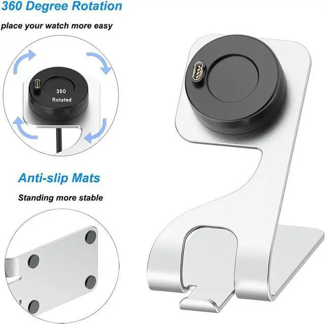 Alt view image 2 of 6 - BONAEVER Charger for Garmin Watch Fenix 8 7 7S 7X 6 6S 6X 5 5S 5X Plus Forerunner 965 955 945 745 255 245 165 55 45 Approach S10 S12 S40 S42 S60 S62 S70, Vivoactive 3/4/4S 5 Instinct 2 2S 2X Venu 2 3