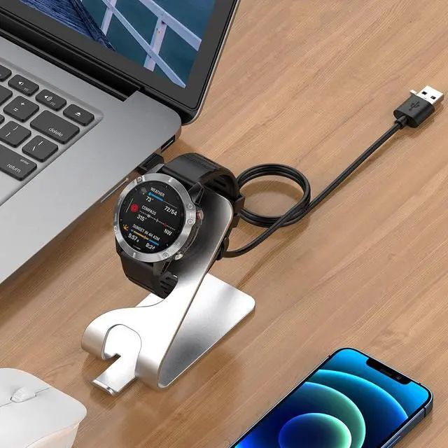 Alt view image 6 of 6 - BONAEVER Charger for Garmin Watch Fenix 8 7 7S 7X 6 6S 6X 5 5S 5X Plus Forerunner 965 955 945 745 255 245 165 55 45 Approach S10 S12 S40 S42 S60 S62 S70, Vivoactive 3/4/4S 5 Instinct 2 2S 2X Venu 2 3