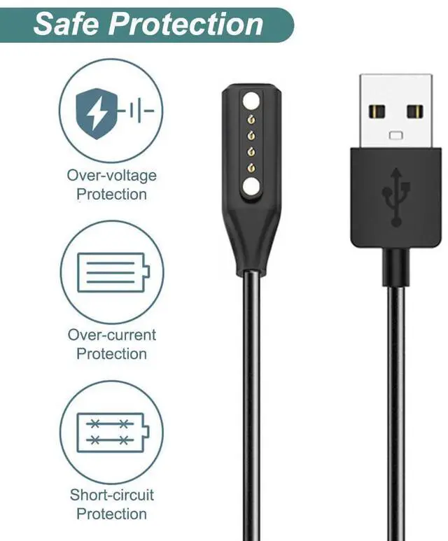 Alt view image 3 of 6 - BONAEVER Charger for Bose Frames Alto/Rondo/Soprano/Tenor, Replacement Magnetic USB Charging Cable for Bose Frames Audio Sunglasses
