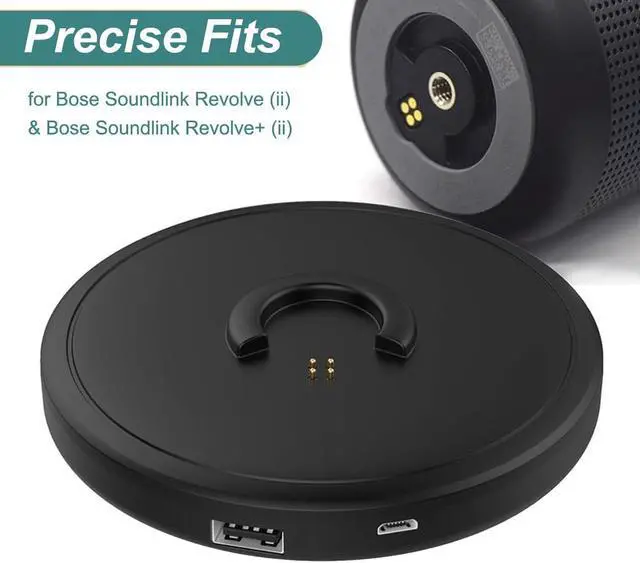 Alt view image 4 of 7 - BONAEVER Charging Cradle for Bose Soundlink Revolve/Revolve+ (Series ii), Charger Cradle Dock with USB Cable for Bose Revolve Portable Speaker