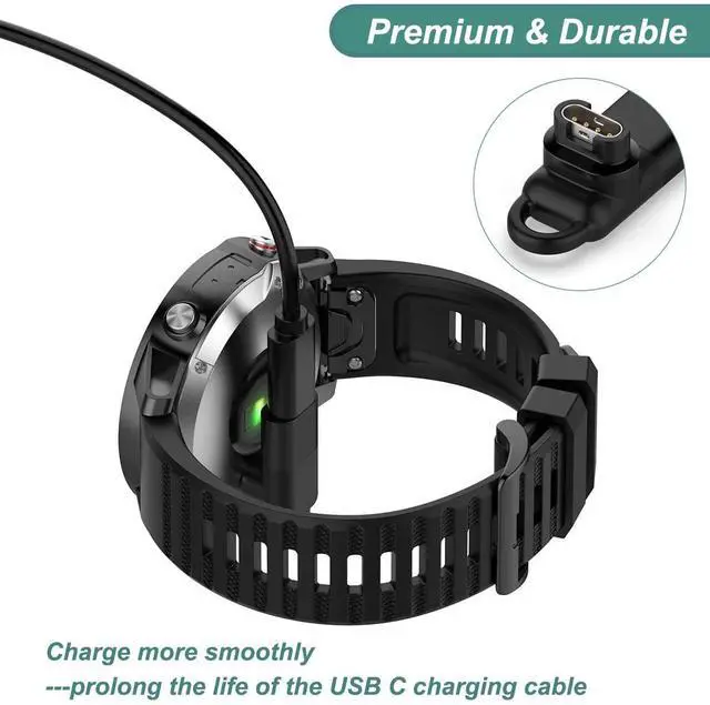 Alt view image 4 of 6 - BONAEVER USB C Charger Adapter for Garmin Watch Fenix 8 7X 7S 7 Pro, Forerunner 965 955 945 935 745 265 255 245 165 55 45, Approach S10 S12 S40 S42 S60 S62 S70, Vivoacitve 3 4 5, Instinct, Venu 2 2S 3