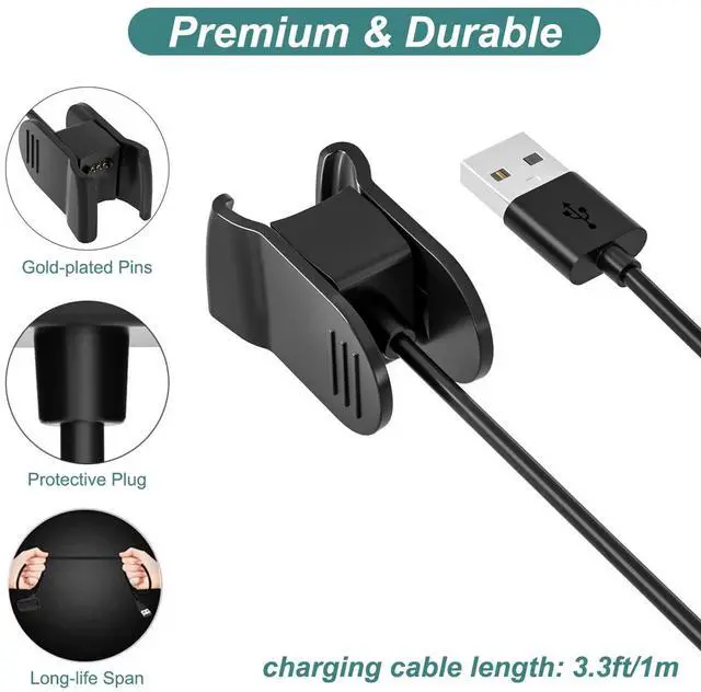 Alt view image 5 of 6 - BONAEVER Charger for Amazon Halo View, Replacement Charging Cable Clip Cord for Amazon Halo View Fitness Tracker [3.3ft/1m]