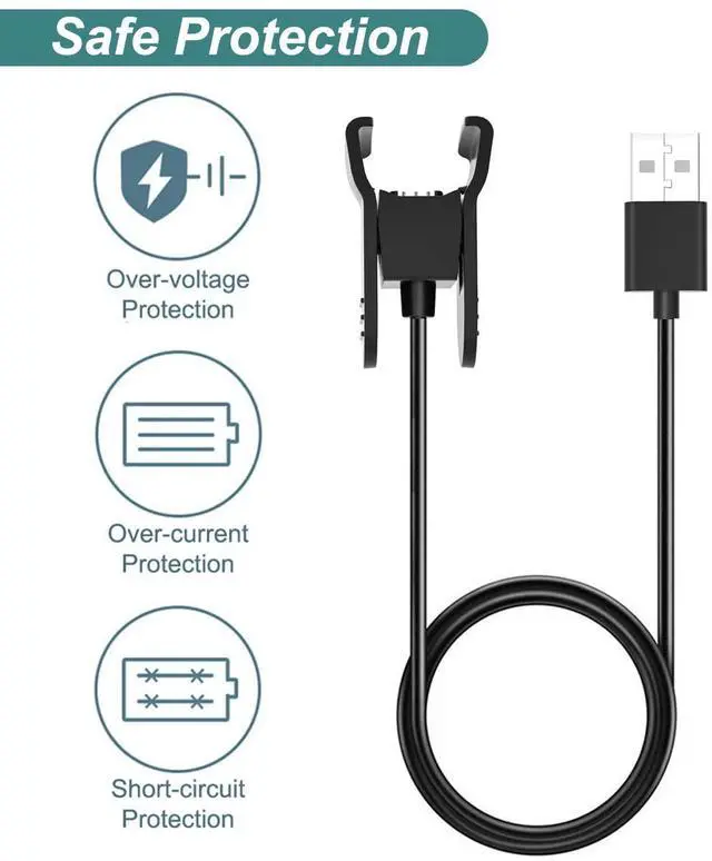 Alt view image 3 of 6 - BONAEVER Charger for Amazon Halo View, Replacement Charging Cable Clip Cord for Amazon Halo View Fitness Tracker [3.3ft/1m]