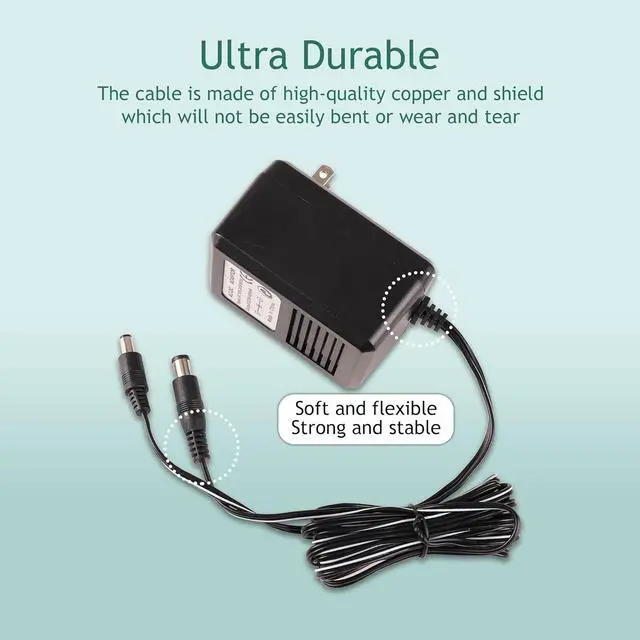 Alt view image 3 of 7 - BONAEVER NES Power Supply, SNES Power Supply, AC Power Adapter Compatible with Super Nintendo/SNES/NES/Genesis1