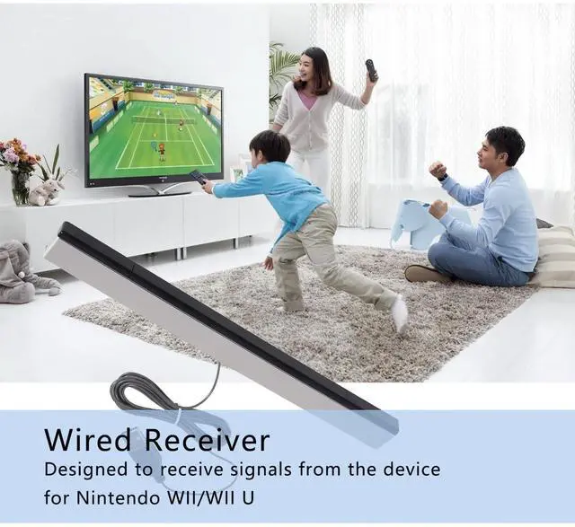 Alt view image 6 of 7 - BONAEVER for USB Wii Sensor Bar, Infrared IR Ray Motion Sensor Signal Receiver for Nintendo Wii and Wii U Console USB Port with Stable Stand